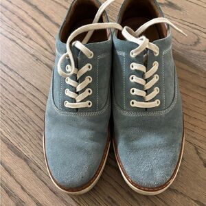 Allen Edmonds blue suede Oxford shoes